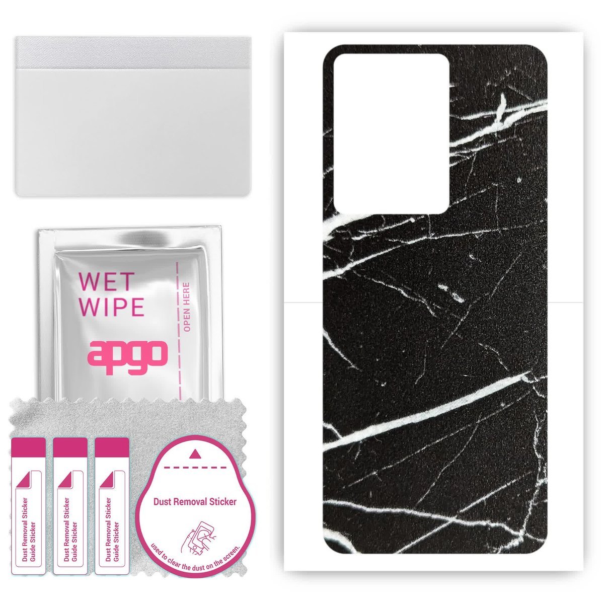 Folia naklejka skórka strukturalna na TYŁ do Vivo IQOO Z7X - Marmur Ciemny - apgo SKINS