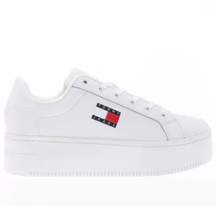 Buty Tommy Hilfiger TJW Flatform Ess EN0EN02518-YBS - białe - Trampki damskie - miniaturka - grafika 1