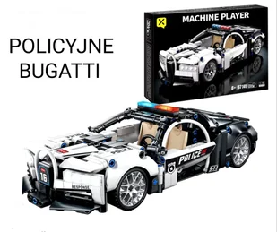 Klocki Technic auto Policyjne Bugatti 432 szt z napędem - Klocki - miniaturka - grafika 1