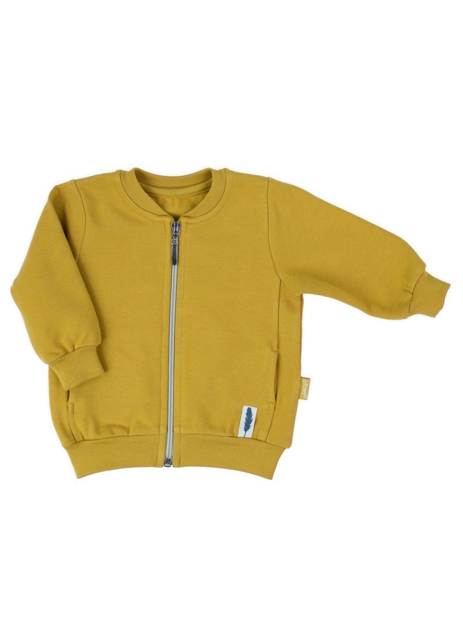 Chłopięca bluza boomerka dresowa żółta Nicol,r.122
