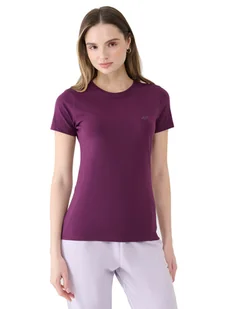 Damska koszulka bawełniana 4F TSHF2351 50S fioletowy XXL - Koszulki i topy damskie - miniaturka - grafika 1