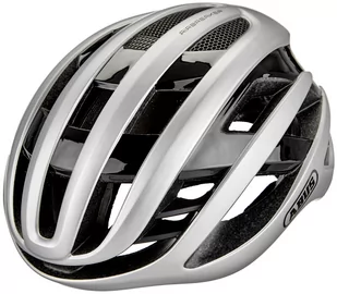 Abus AirBreaker Kask rowerowy, gleam silver L | 58-62cm 2021 Kaski szosowe 81742 - Kaski rowerowe - miniaturka - grafika 1