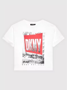 Koszulki dla chłopców - DKNY T-Shirt D35R60 M Biały Relaxed Fit - grafika 1