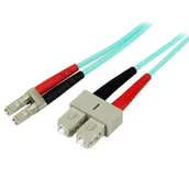Kable światłowodowe - StarTech A50FBLCSC1 kabel InfiniBand / światłowodowy 1 m LC SC Turkusowy - miniaturka - grafika 1