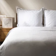 Pościel - HOMLA ESPERIN Pościel satynowa biała 220x200 + 2*70x80 cm - miniaturka - grafika 1
