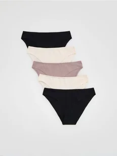 Reserved - Bawełniane majtki typu bikini 5 pack - kremowy - Moda i Uroda OUTLET - miniaturka - grafika 1