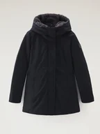 Kurtki damskie - Woolrich Parka puchowa "Boulder" w kolorze granatowym - miniaturka - grafika 1