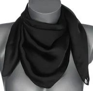 Apaszki i szaliki damskie - Chusta damska apaszka SATYNOWA gawroszka wielofunkcyjna czarna - miniaturka - grafika 1