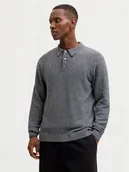 Swetry męskie - Jack & Jones Sweter Maverick 12286144 Szary Regular Fit - miniaturka - grafika 1