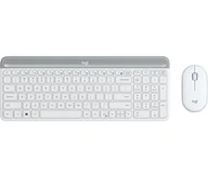 Klawiatury - Logitech Slim Wireless Keyboard and Mouse Combo MK470 klawiatura USB Hiszpański Biały 920-009199 - miniaturka - grafika 1