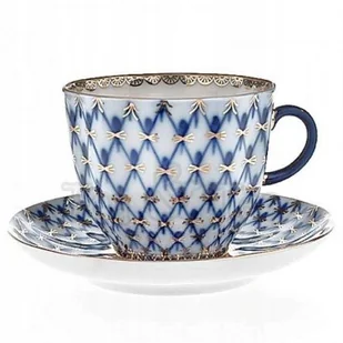 Filiżanka kawowa Siatka Kobaltowa 140 ml Łomonosov - Filiżanki - miniaturka - grafika 1