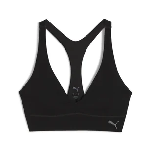 Damski Stanik sportowy PUMA SHAPELUXE PLUNGE BRA - LOW 52748101 – Czarny - Biustonosze - miniaturka - grafika 1