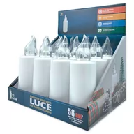 Lampiony i znicze - Wkłady Do Zniczy Led Grande Luce 12 Sztuk Białe - miniaturka - grafika 1