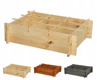 Szklarnie ogrodowe - Drewniana grządka podwyższona donica ogrodowa na warzywa warzywnik 80x60 / Wamar-Sosenka - miniaturka - grafika 1