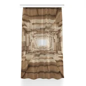 Zasłony - Zasłona do pokoju Abstrakcja drewno wzór 150x240, Fabricsy - miniaturka - grafika 1