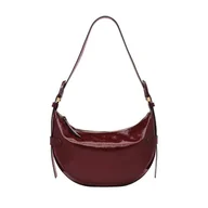 Torebki damskie - Fossil Women's damskie hobo Harwell ZB1951631 skóra lakierowana, kolor czerwony, czerwony, jeden rozmiar - miniaturka - grafika 1