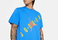Koszulki męskie - Nike Air Jordan Hbr Stretch Crew Tee Signal Blue - miniaturka - grafika 1