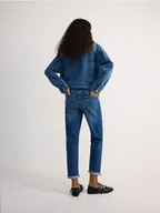 Spodnie damskie - Reserved - Jeansy boyfriend slim - granatowy - miniaturka - grafika 1