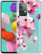 Etui i futerały do telefonów - Etui na telefon komórkowy Samsung Cienkie etui ochronne Bumper shell Przezroczysty, Kolor: Kwiat wiśni, Wybierz model: Samsung Galaxy A52 5G - miniaturka - grafika 1