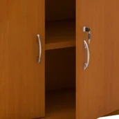 Szafy biurowe - B2B Partner Szafa szatniowa z wysuwanym wieszakiem, 800 x 400 x 1800 mm CF-CB03, CD074 - miniaturka - grafika 1