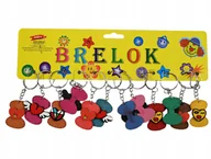 Breloki - BRELOK DO KLUCZY KOLOROWA ZAWIESZKA DO TORBY PLECAKA PREZENT ZESTAW 12SZT - miniaturka - grafika 1
