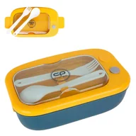 Lunch boxy - Coolpack Mil Śniadaniówka Lunchbox Z Przegródką + Sztućce Niebiesko-Żółta - miniaturka - grafika 1