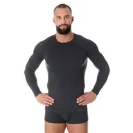 Pozostała odzież narciarska - Koszulka Termoaktywna Brubeck Active Wool Ls12820 Graphite Xxl - miniaturka - grafika 1