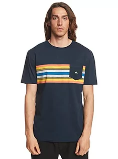 Koszulki męskie - Quiksilver Męska bluzka Surfadelica Stripe Ss (1 opakowanie) - grafika 1
