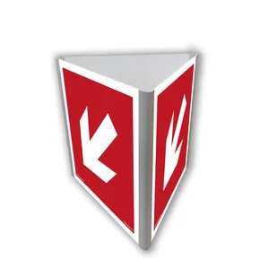 BA812 KIERUNEK DO MIEJSCA ROZMIESZCZENIA SPRZĘTU POŻARNICZEGO LUB URZĄDZENIA OSTRZEGAJĄCEGO (3D DOŚCIENNY), PS - PŁYTA PCV 1MM FOTOLUMINESCENCYJNA; (150X150MM) - Systemy ekspozycyjne i znaki informacyjne - miniaturka - grafika 1