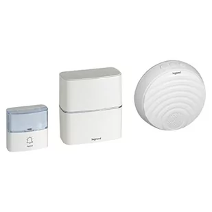 Legrand Dzwonek bezprzewodowy 200m Serenity zestaw odbiornik + nadajnik + odbiornik Comfort) biały 094272 094272 - Dzwonki i gongi - miniaturka - grafika 1