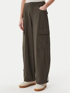 adidas Spodnie materiałowe Premium Essentials JD4785 Khaki Loose Fit - Spodnie damskie - miniaturka - grafika 1