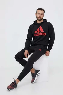 Dresy męskie - adidas dres męski kolor czarny - grafika 1