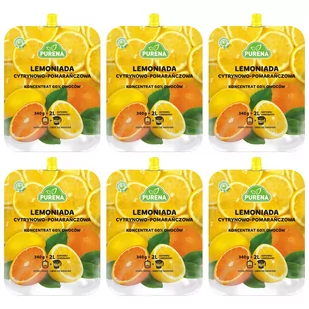 Zestaw 6 x Lemoniada cytryna pomarańcza koncentrat - Koncentraty warzywne, przeciery - miniaturka - grafika 1