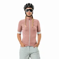 Koszulki i topy damskie - Damska koszulka rowerowa Jack Wolfskin GRAVEX FZ S/S W rose dawn - L - miniaturka - grafika 1