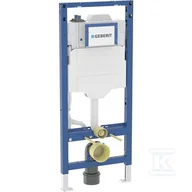 Stelaże i zestawy podtynkowe do WC - Stelaż podtynkowy Geberit Duofix do wiszących misek WC, 120 cm, ze spłuczką podtynkową Sigma 12 cm, ze spłukiwaniem higienicznym HS50, dwa przyłącza - miniaturka - grafika 1