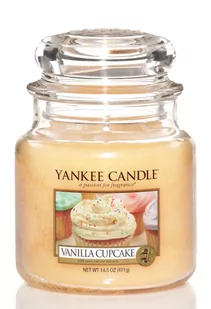 Yankee Candle Vanilla Cupcake 411 g Classic średnia świeczka zapachowa (YSSVC / - Świece - miniaturka - grafika 1