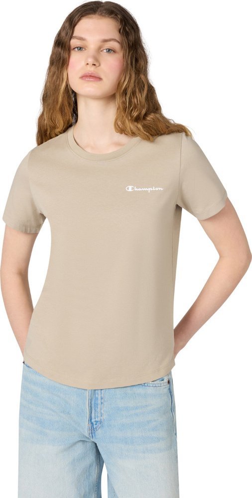 Champion Koszulka damska Champion Short Sleeve T-shirt beżowa 118408 MS041 S