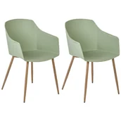 Krzesła - Zestaw 2 krzeseł do jadalni jasnozielony FONDA II - miniaturka - grafika 1