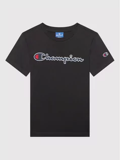 Koszulki dla chłopców - Champion T-Shirt Logo 305770 Czarny Regular Fit - grafika 1