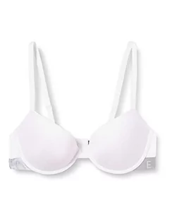 Biustonosze - Emporio Armani Underwear Women's Iconic biustonosz push up z mikrofibry, biały, rozmiar 34C, biały, C - grafika 1