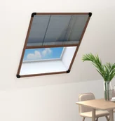 Moskitiery - Plisowana moskitiera do okien aluminiowa brązowa 80x120 cm - miniaturka - grafika 1