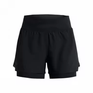 Spodnie sportowe damskie - Damskie spodenki do biegania Under Armour UA RUN STAMINA 2IN1 SHORT - czarne - UNDER ARMOUR - miniaturka - grafika 1