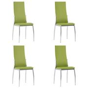 Krzesła - vidaXL Krzesła jadalniane, 4 szt., zielone, sztuczna skóra - miniaturka - grafika 1