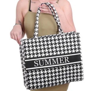 Torba letnia SUMMER SHOPPER black - Torebki damskie - miniaturka - grafika 1