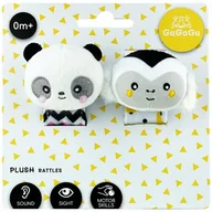 Grzechotki dla dzieci - Grzechotka GAGAGU Panda i Małpka - miniaturka - grafika 1