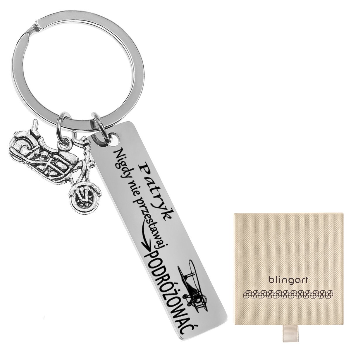 Brelok do kluczy Z GRAWEREM MOTOCYKL