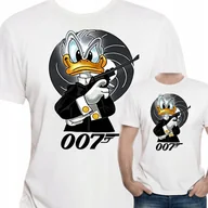 Koszulki męskie - 3196 Koszulka Śmieszna Kaczor Donald Bond 007 S - miniaturka - grafika 1