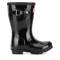 Buty dla dziewczynek - Kalosze Hunter KFT5000RGL-BLK Czarny - miniaturka - grafika 1