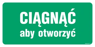 AC031 CIĄGNĄĆ ABY OTWORZYĆ, PN - PŁYTA PCV 1MM; (300X100MM) - Systemy ekspozycyjne i znaki informacyjne - miniaturka - grafika 1