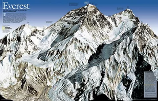 Mount Everest mapa ścienna 1:90 000 National Geographic - Atlasy i mapy Mount Everest mapa ścienna 1:90 000 National Geographic - Atlasy i mapy - miniaturka - grafika 1